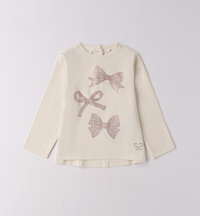 Maglietta da bambina Sarabanda PANNA-0112