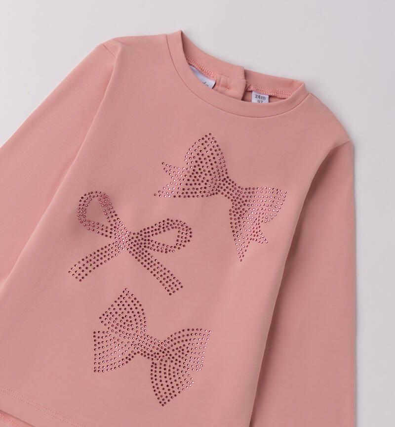 Maglietta da bambina Sarabanda ROSA-2524