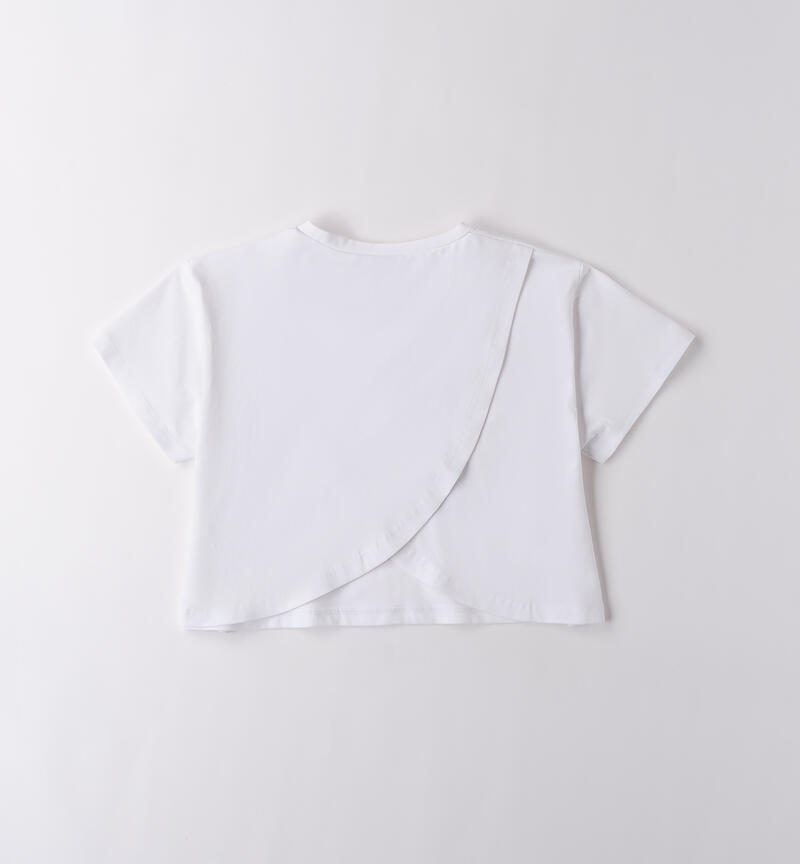 Maglietta da ragazza BIANCO-0113