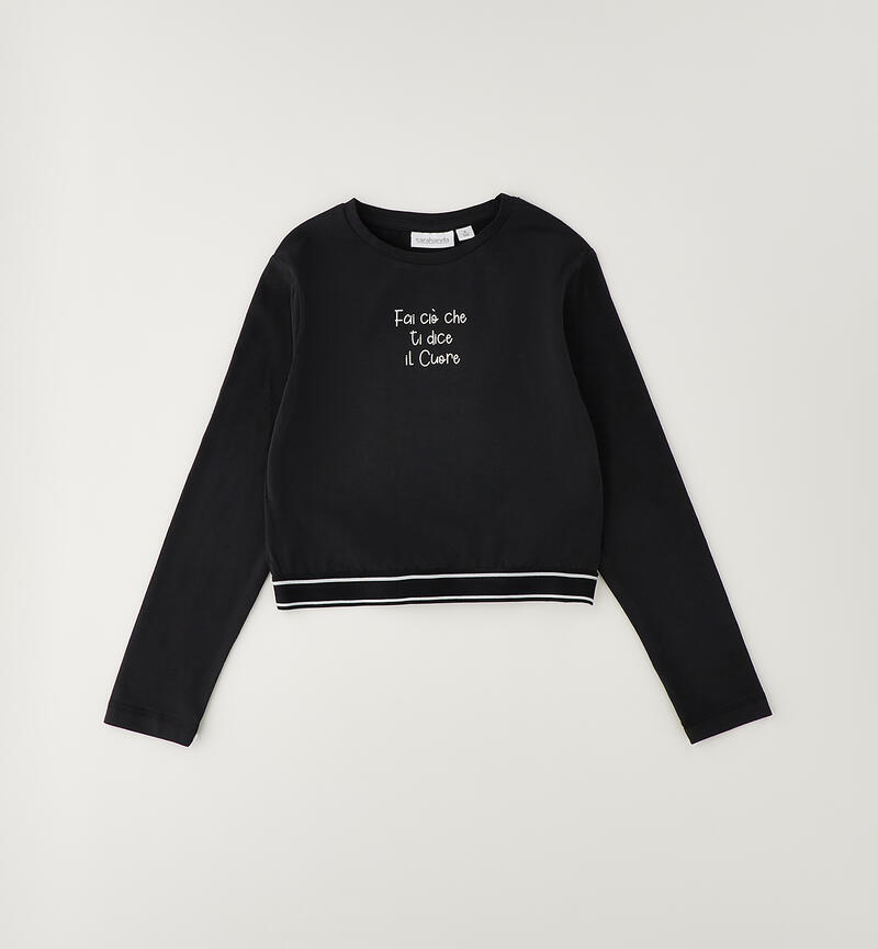 Sarabanda girls' T-shirt NERO-0658