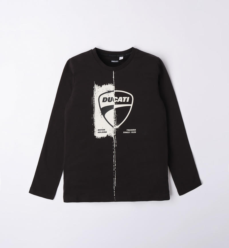 Ducati long-sleeved t-shirt for boys from 3 to 16 years NERO-0658