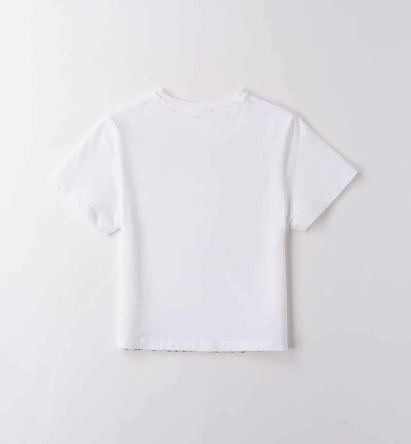 Maglietta estiva ragazza BIANCO-0113