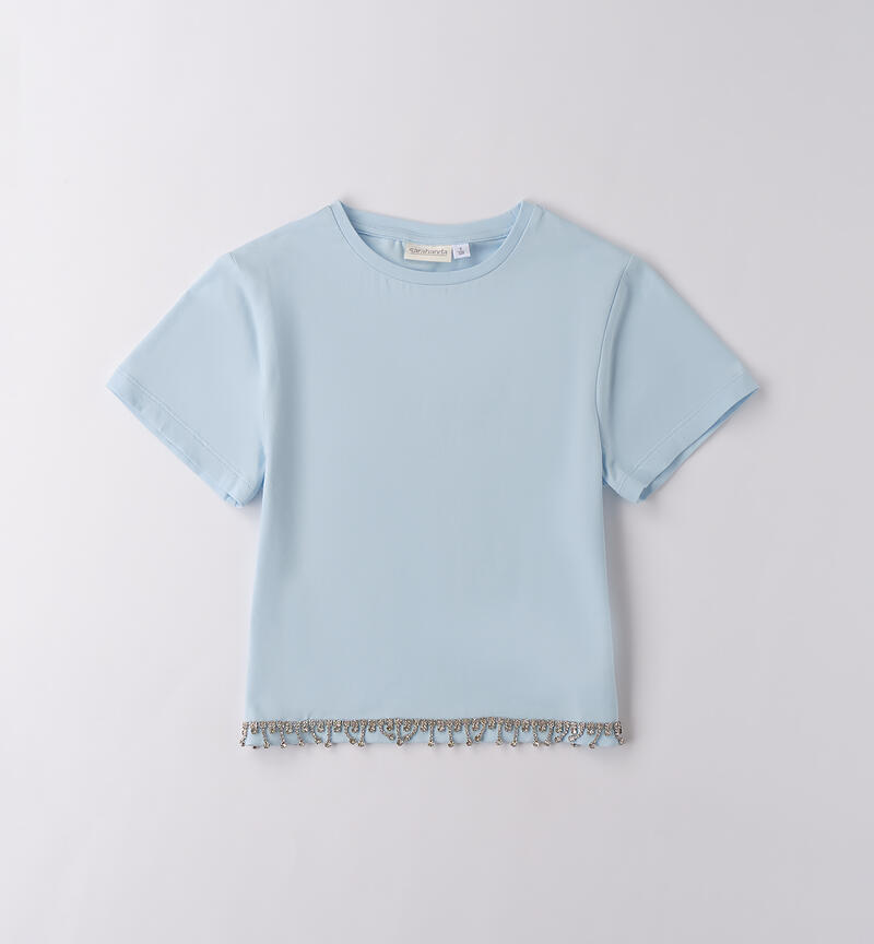 Maglietta estiva ragazza LIGHT BLUE-3881