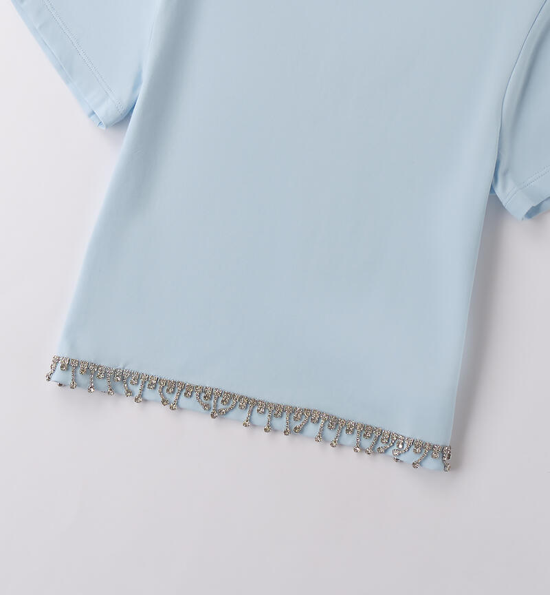 Maglietta estiva ragazza LIGHT BLUE-3881
