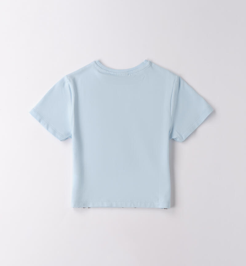 Maglietta estiva ragazza LIGHT BLUE-3881