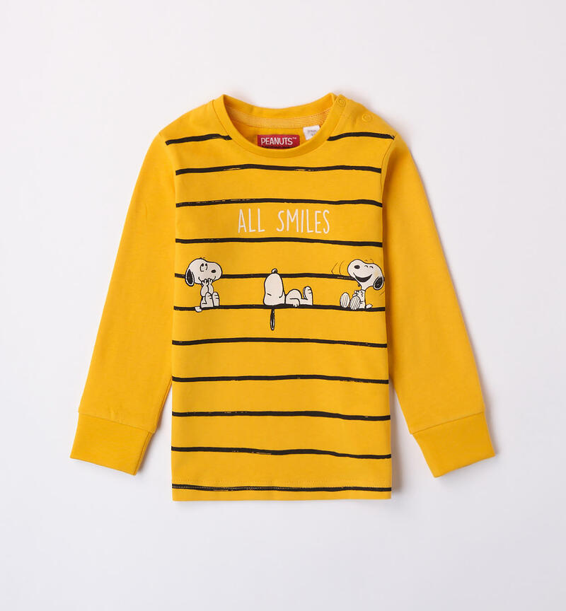 Sarabanda yellow Snoopy t-shirt for boys from 9 months to 8 years GIALLO-1615