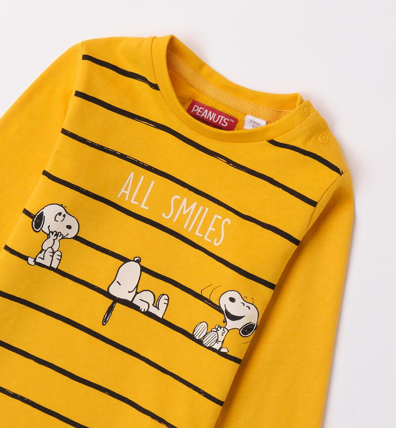 Sarabanda yellow Snoopy t-shirt for boys from 9 months to 8 years GIALLO-1615