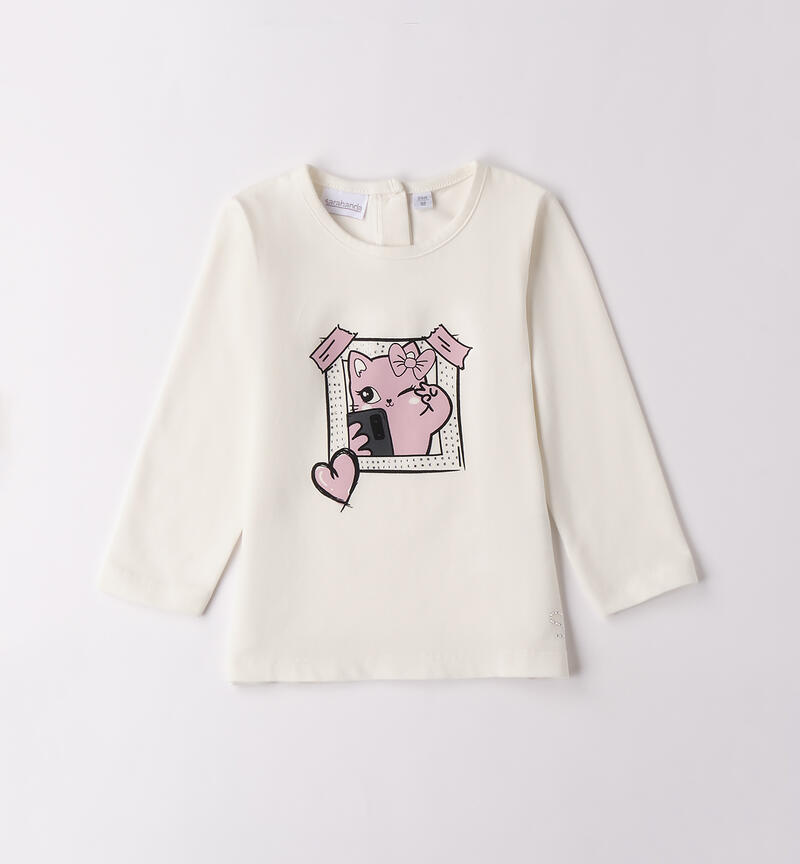Maglietta girocollo bambina PANNA-0112