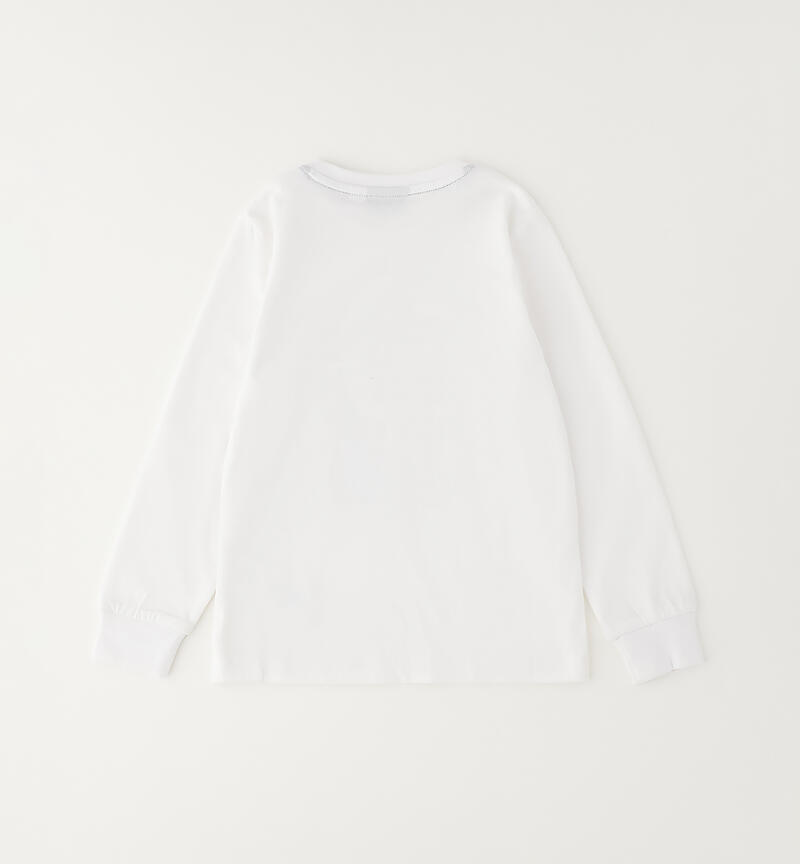 Children's crew neck T-shirt BIANCO-0113