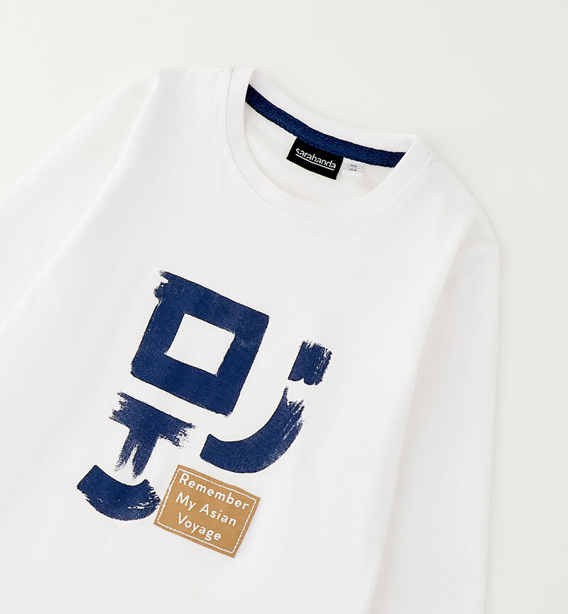 Children's crew neck T-shirt BIANCO-0113