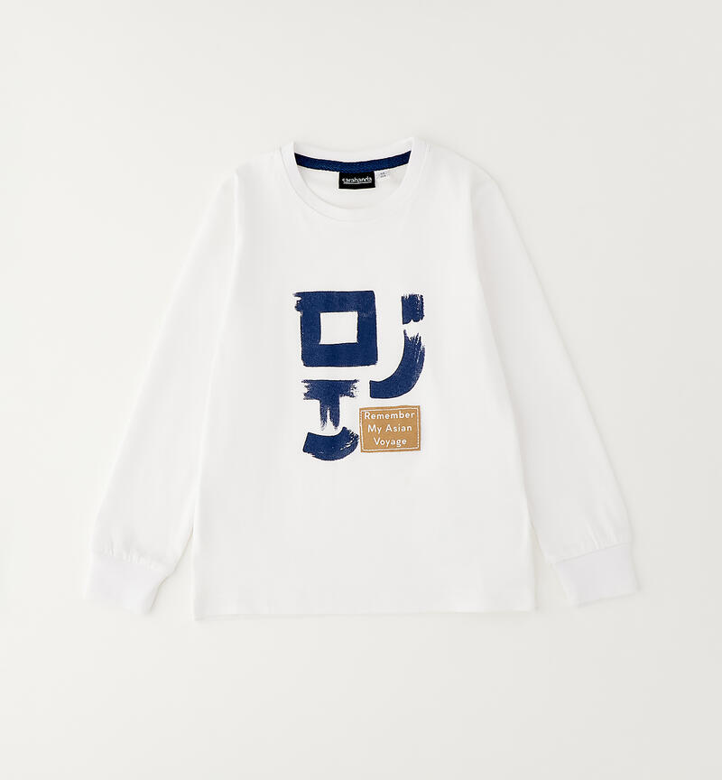 Children's crew neck T-shirt BIANCO-0113
