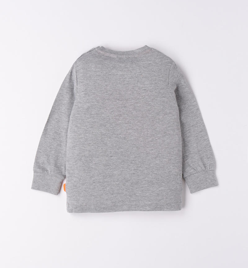 Sarabanda crew neck t-shirt for boys from 9 months to 8 years GRIGIO MELANGE-8992