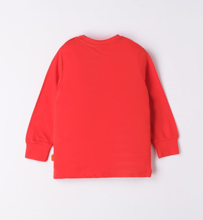 Sarabanda crew neck t-shirt for boys from 9 months to 8 years ROSSO-2235