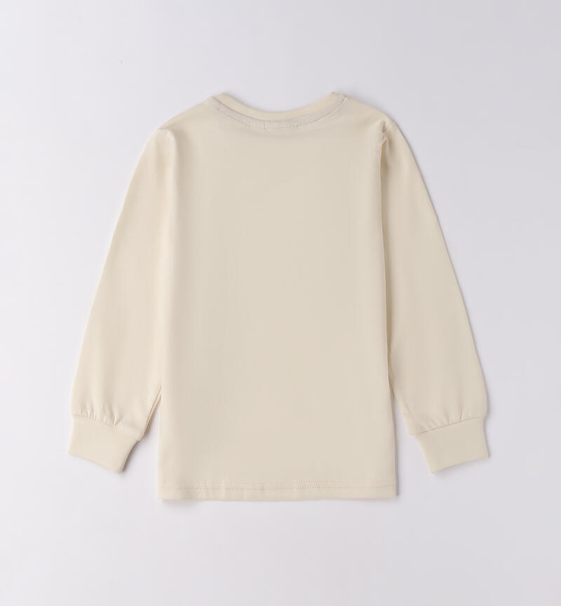 Boy's crew-neck t-shirt ECRU-0124