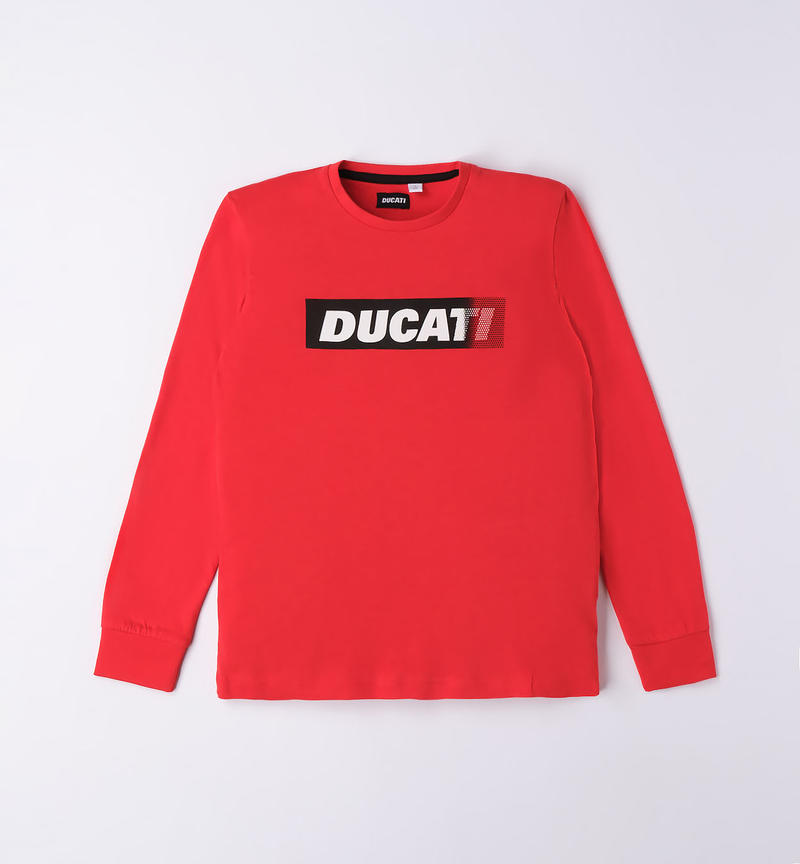 Ducati 100% cotton crew neck t-shirt for boys from 3 to 16 years ROSSO-2236