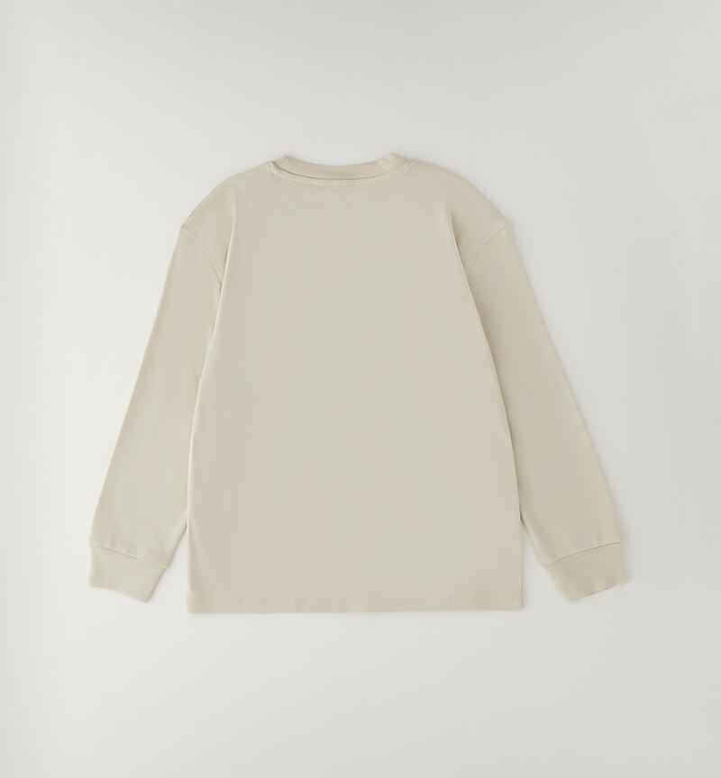 Boy's crew neck t-shirt ECRU'-0164