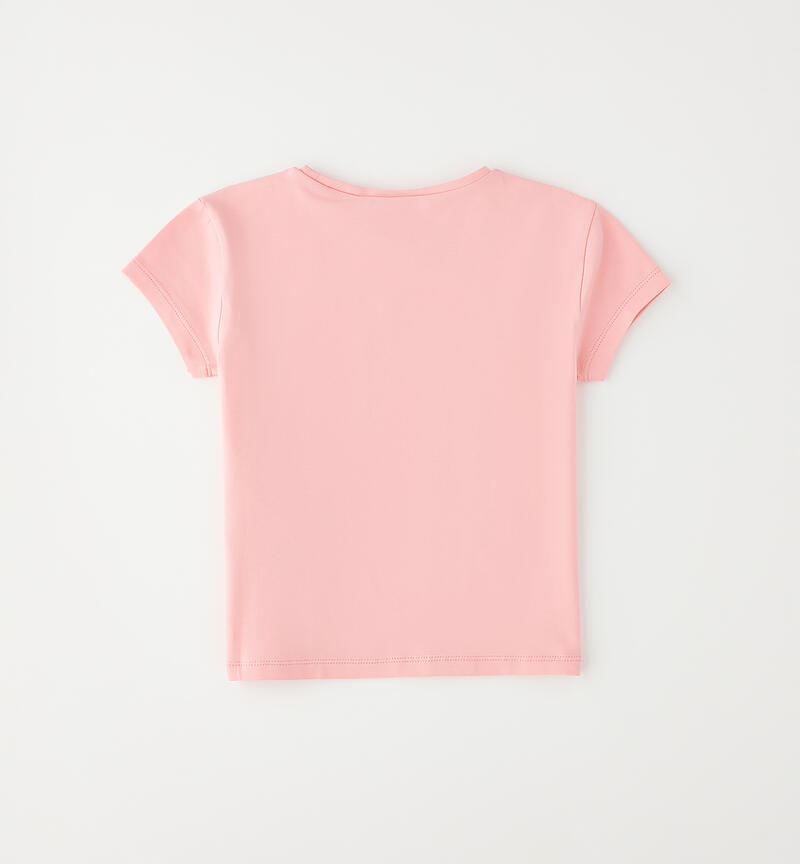 Girls' short-sleeved T-shirt PINK-2372