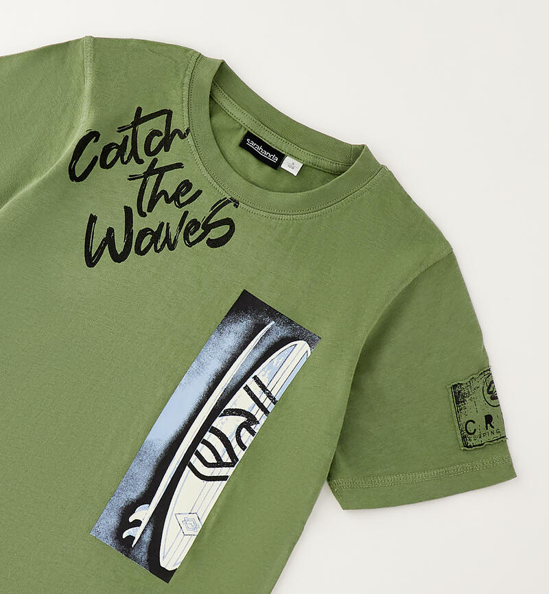 Maglietta manica corta ragazzo VERDE SALVIA-5454