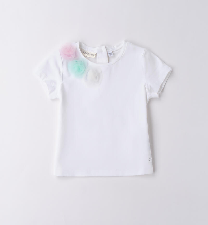 Maglietta per bambina Sarabanda BIANCO-0113