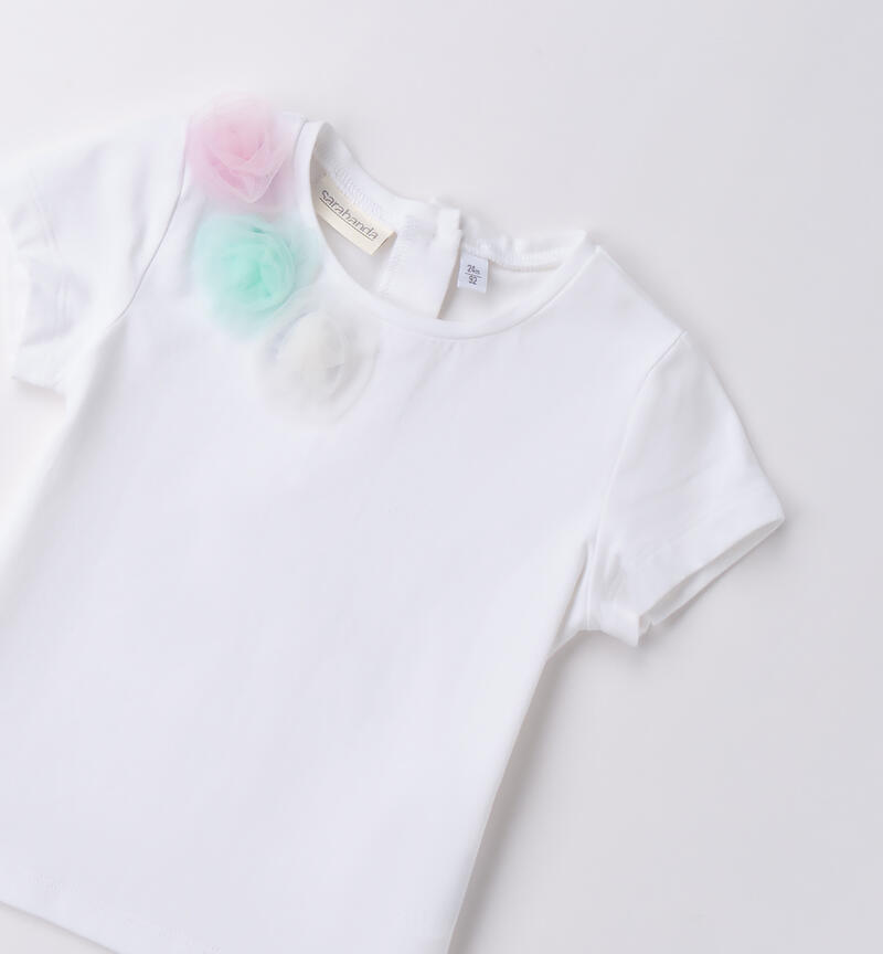 Maglietta per bambina Sarabanda BIANCO-0113