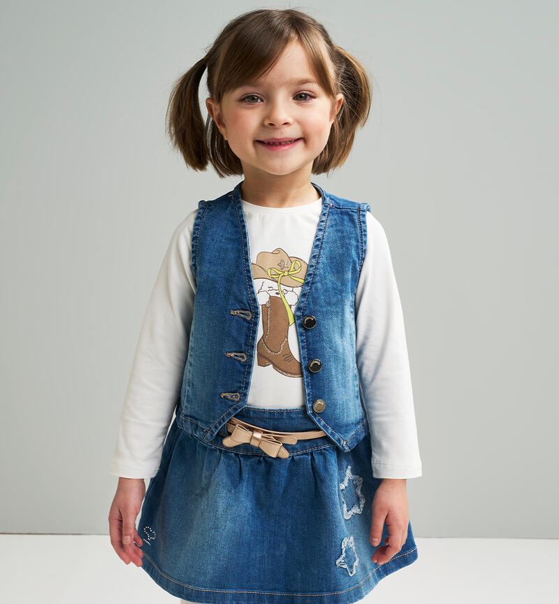 Maglietta per bambina Sarabanda PANNA-0112