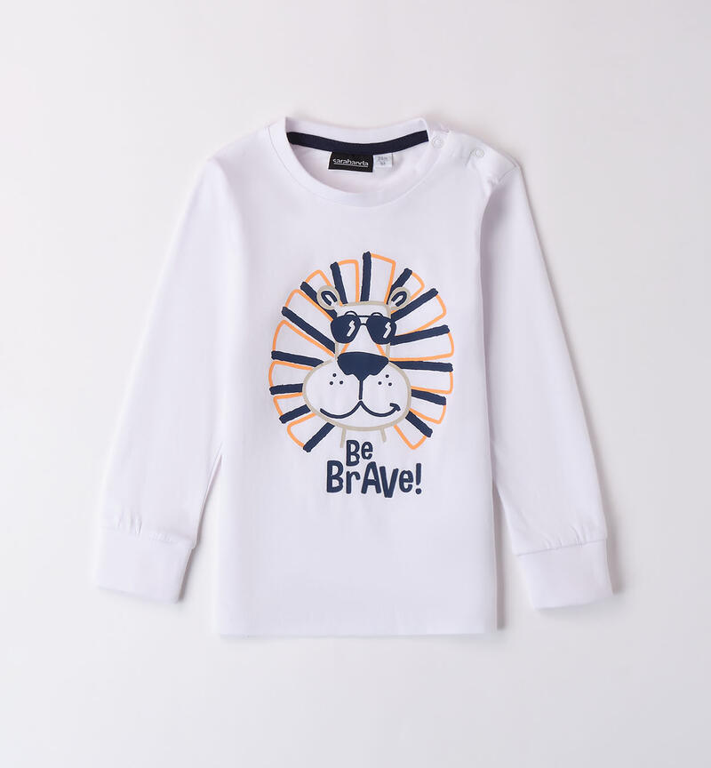 Boys' lion top BIANCO-0113