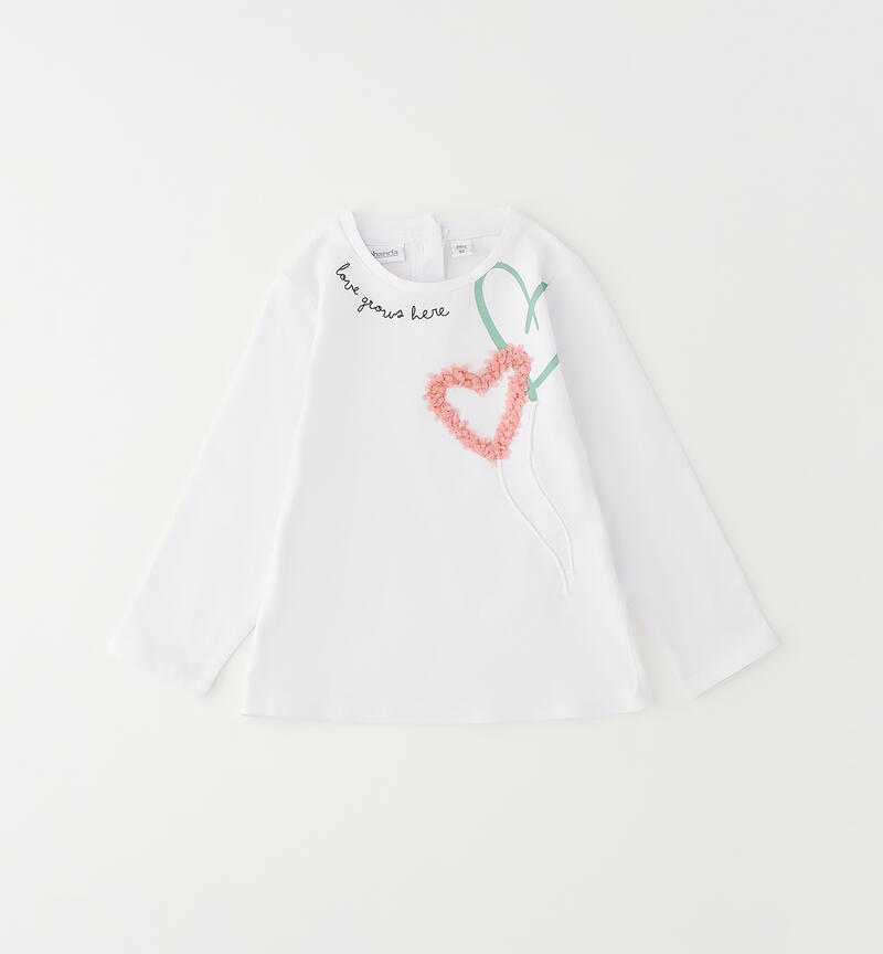 Sarabanda T-shirt for girls BIANCO-0113