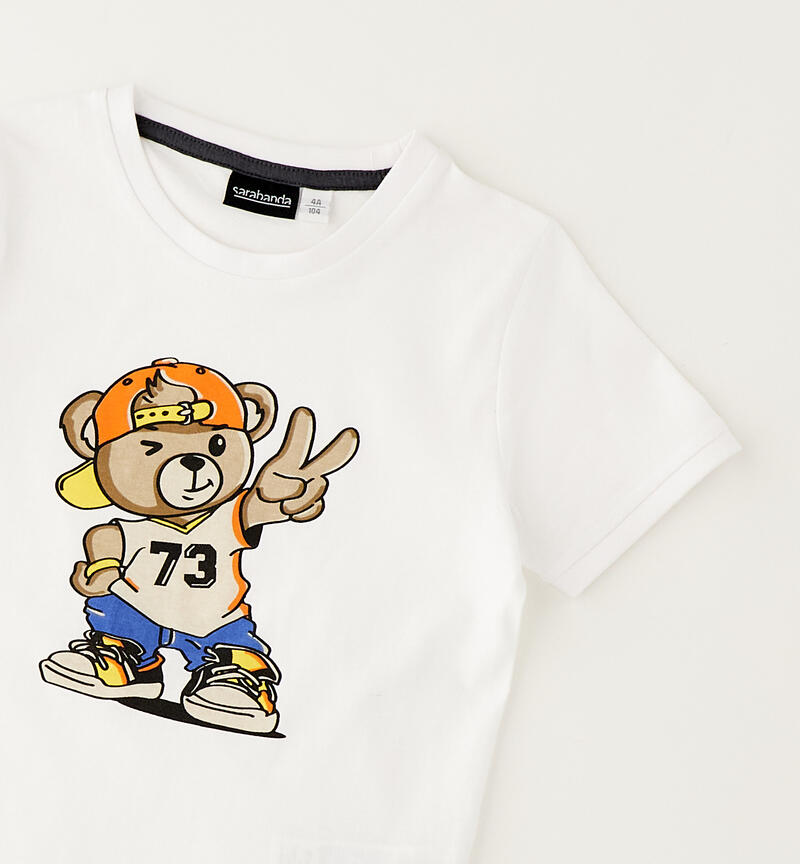 Maglietta Sarabanda bambino BIANCO-0113