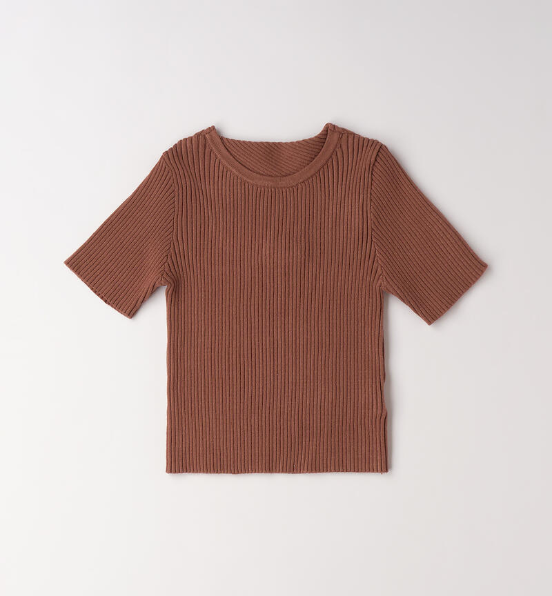 Sarabanda girl's T-shirt BROWN-1213