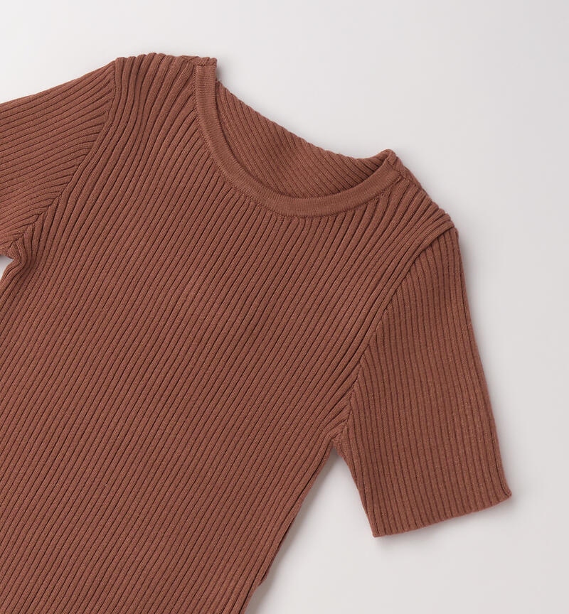 Sarabanda girl's T-shirt BROWN-1213