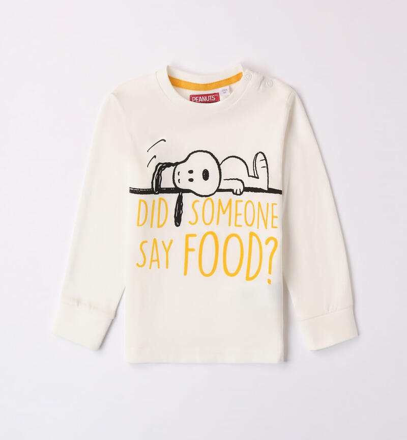 Maglietta Snoopy per bambino da 9 mesi a 8 anni Sarabanda PANNA-0112