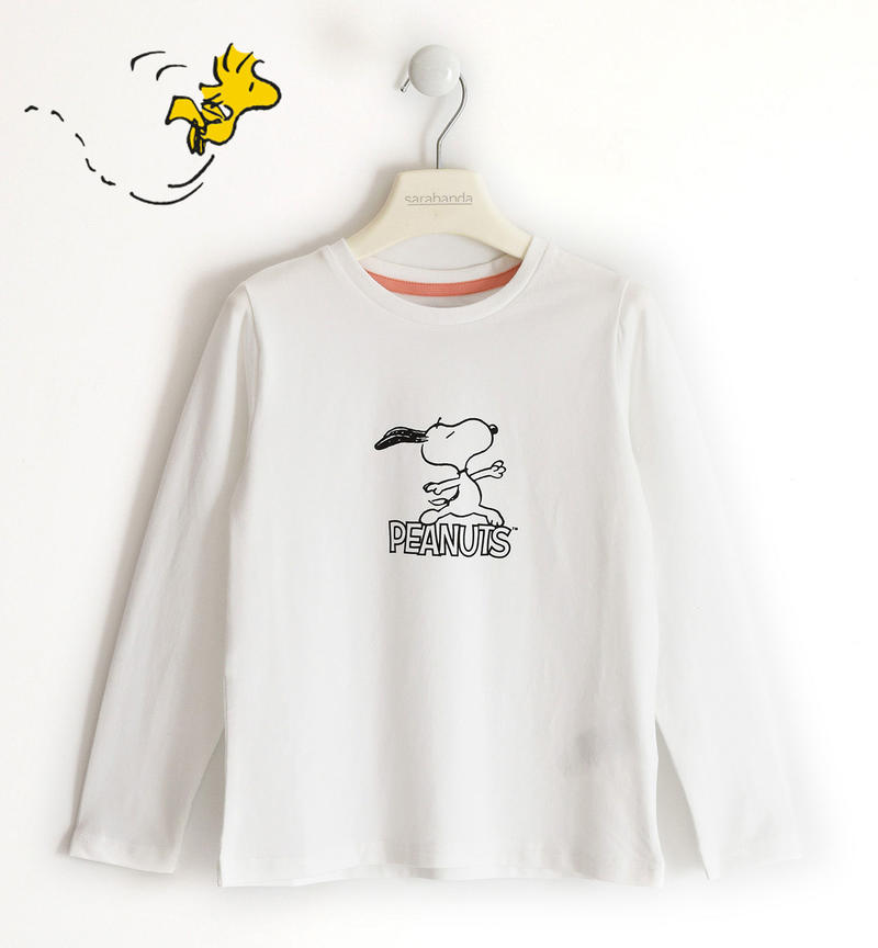 Sarabanda girl's Snoopy t-shirt from 8 to 16 years BIANCO-NERO-8057