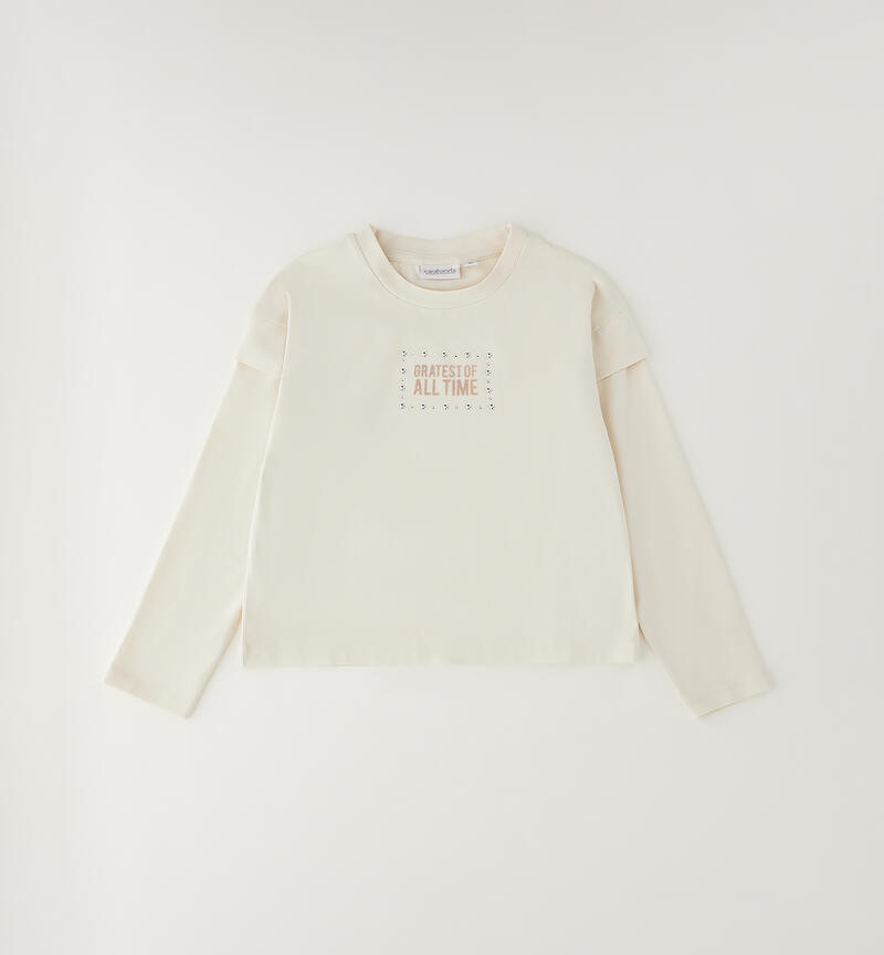 Magliettina per ragazza CREMA-0921
