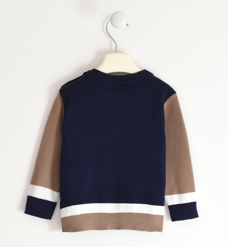 Maglioncino bambino con ricamo da 9 mesi a 8 anni Sarabanda NAVY-3854