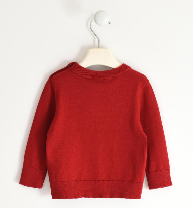 Maglioncino bambino con ricamo da 9 mesi a 8 anni Sarabanda ROSSO-2259