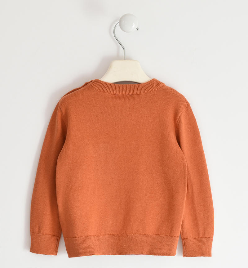 Maglioncino bambino con ricamo da 9 mesi a 8 anni Sarabanda RUST-1144