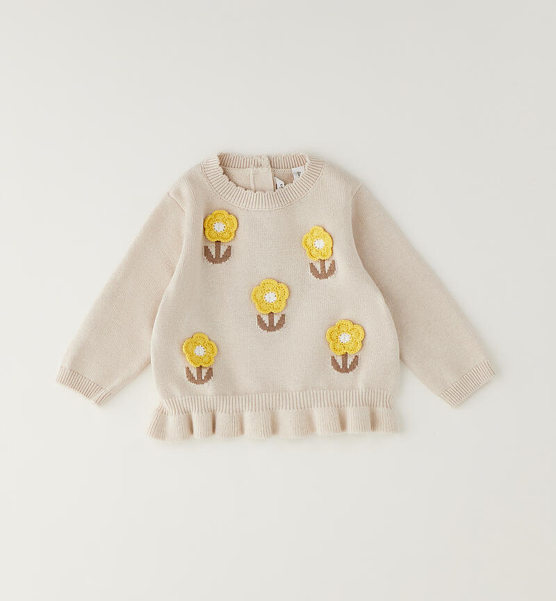 Maglioncino bimba neonata CRYSTAL GRAY-2911