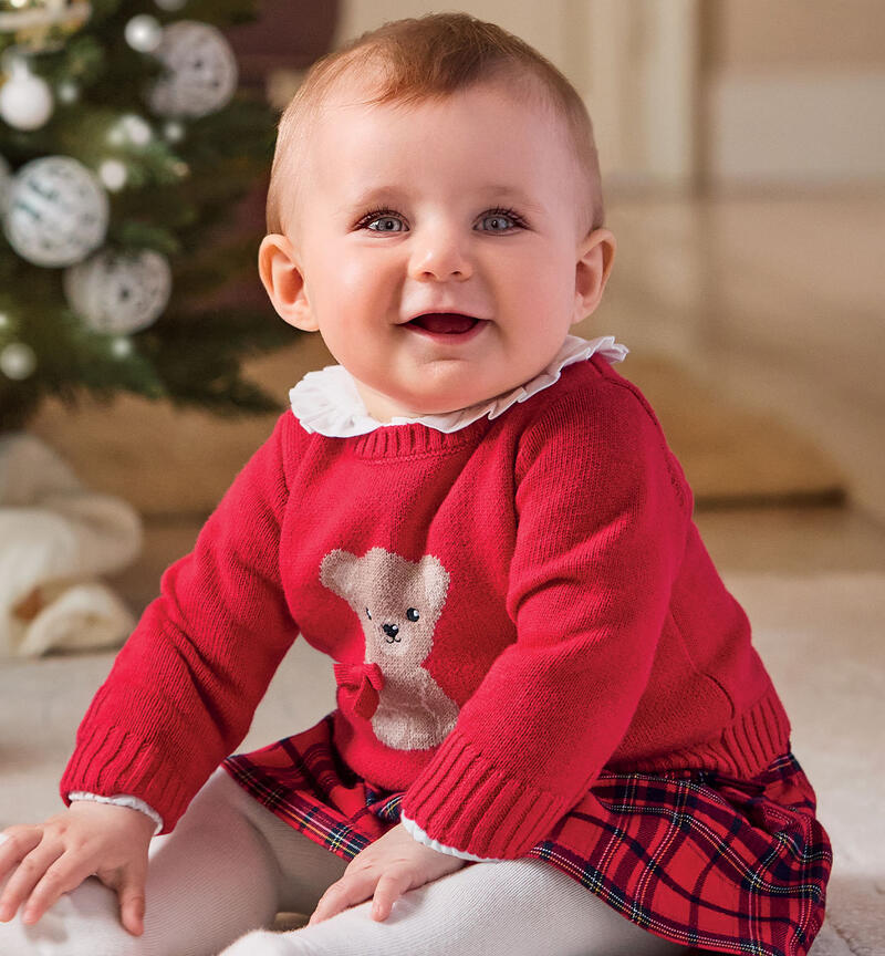 Maglioncino neonata ROSSO-2253