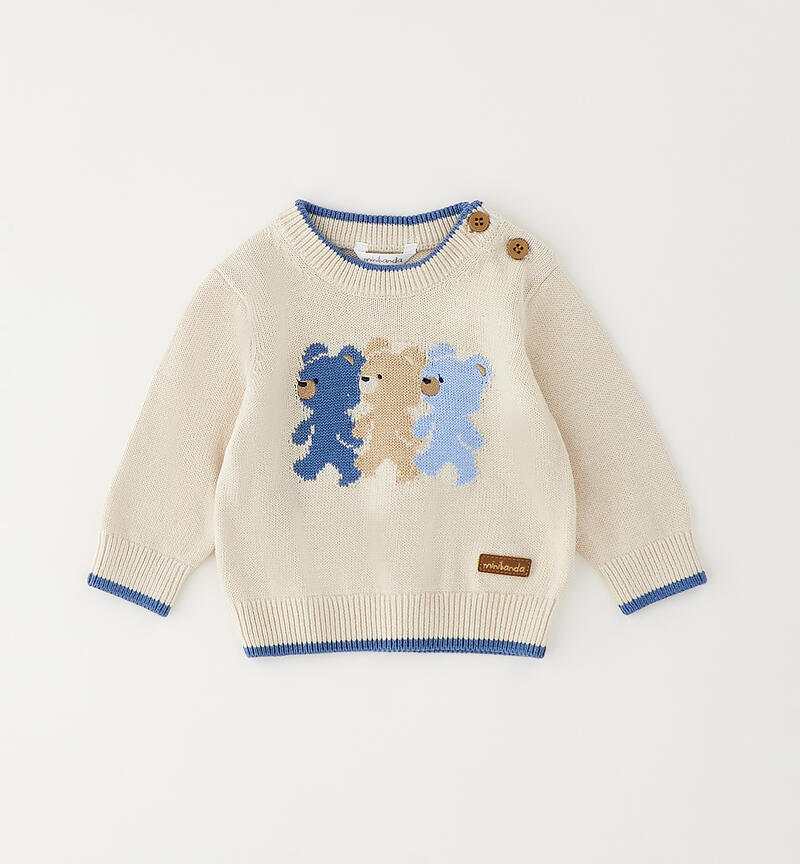 Minibanda baby sweater ECRU'-0164