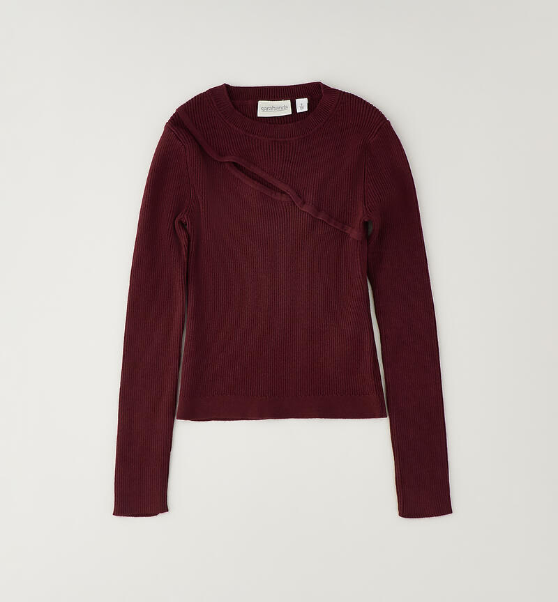 Maglioncino per ragazza BURGUNDY-2557