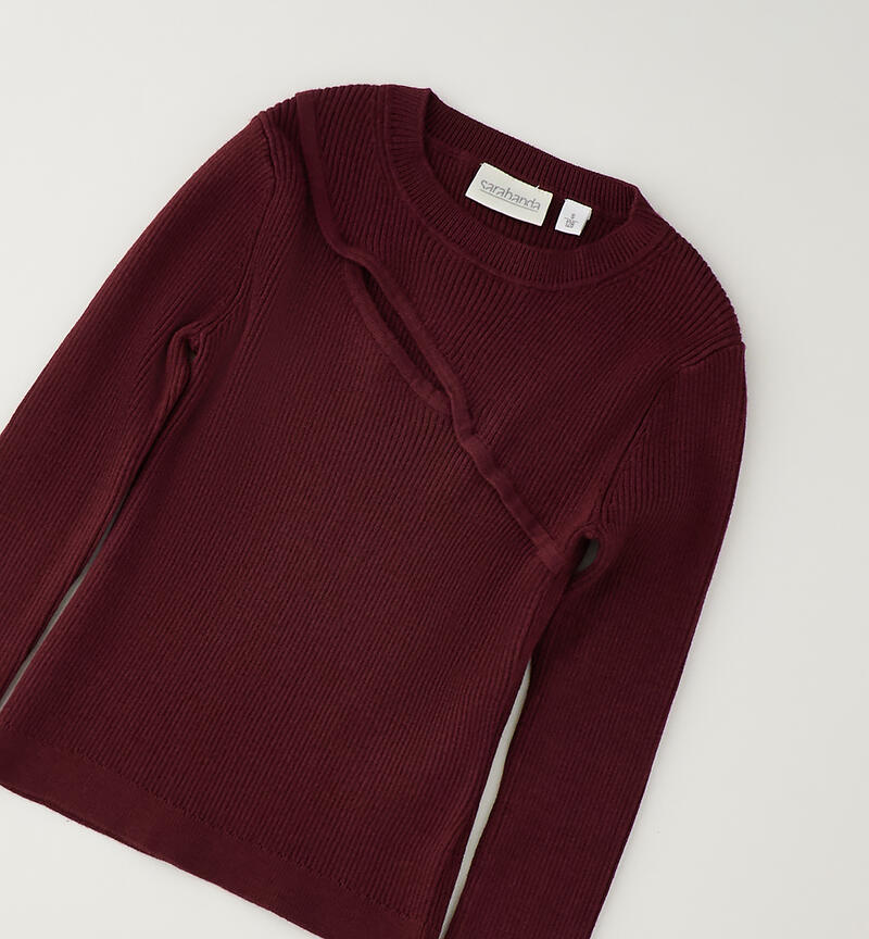 Maglioncino per ragazza BURGUNDY-2557
