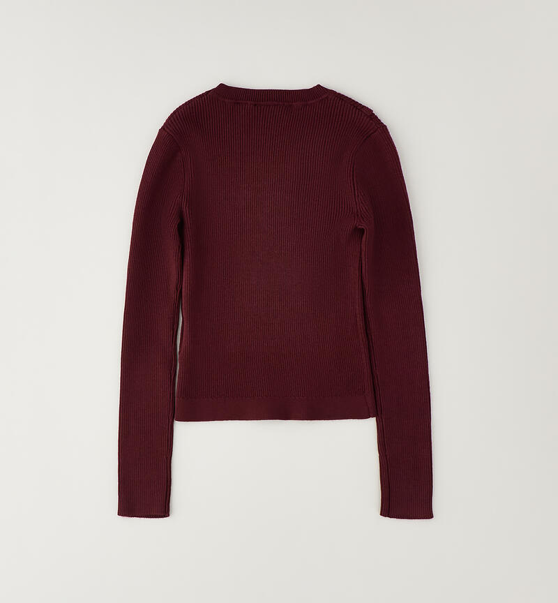 Maglioncino per ragazza BURGUNDY-2557
