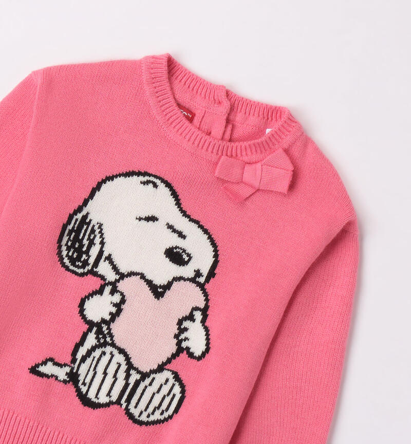 Sarabanda Snoopy jumper for girls from 9 months to 8 years CORALLO-2322