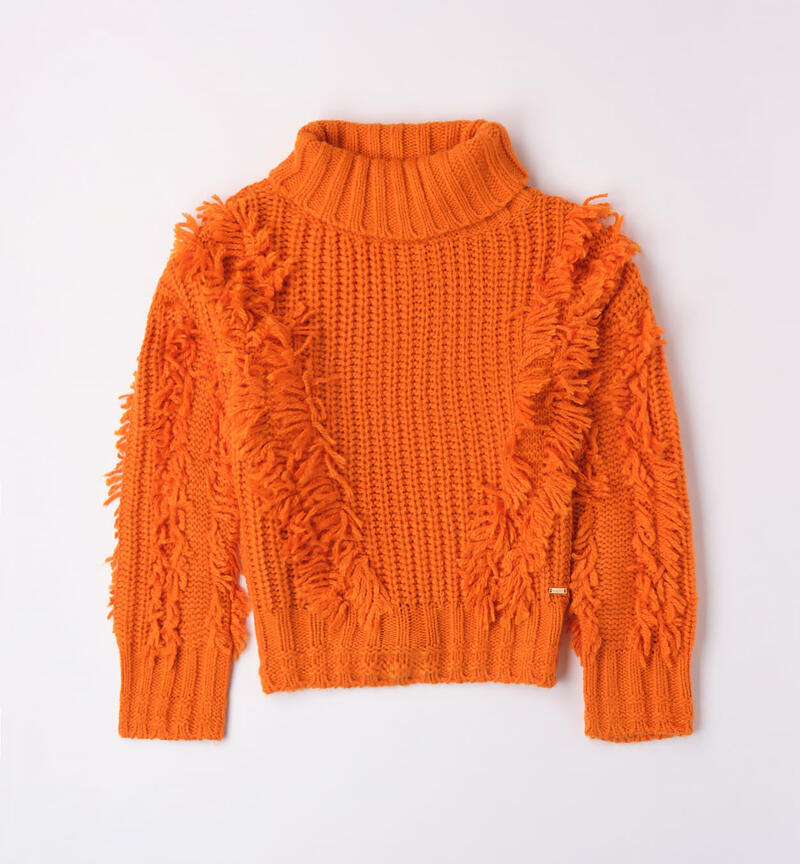 Sarabanda orange jumper for girls from 8 to 16 years ARANCIO-1821