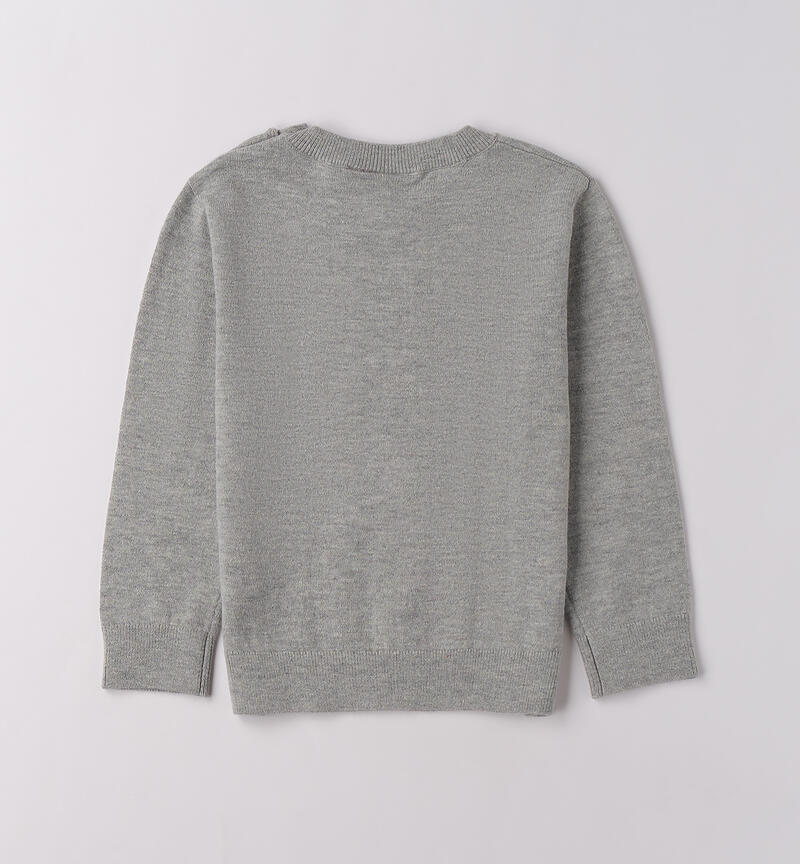Boy's sweater with embroidery GRIGIO-8961