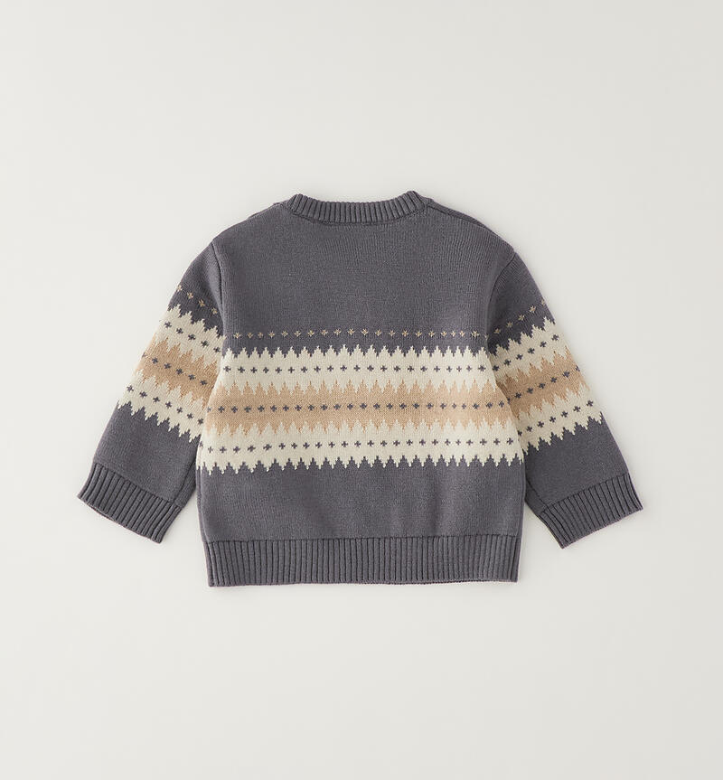 Newborn baby sweater GRIGIO SCURO-0564