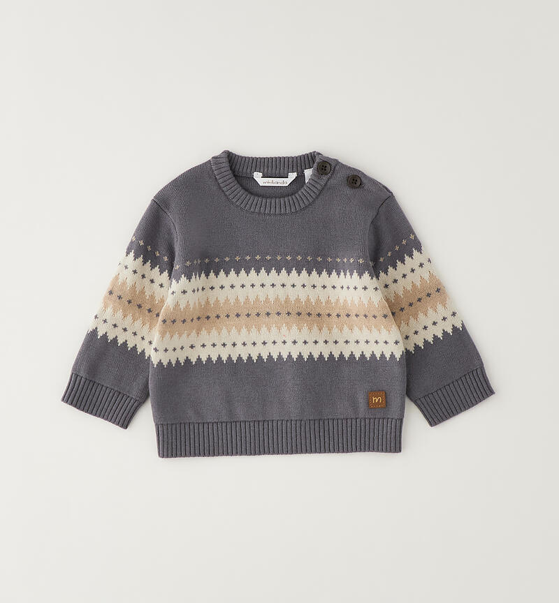 Newborn baby sweater GRIGIO SCURO-0564