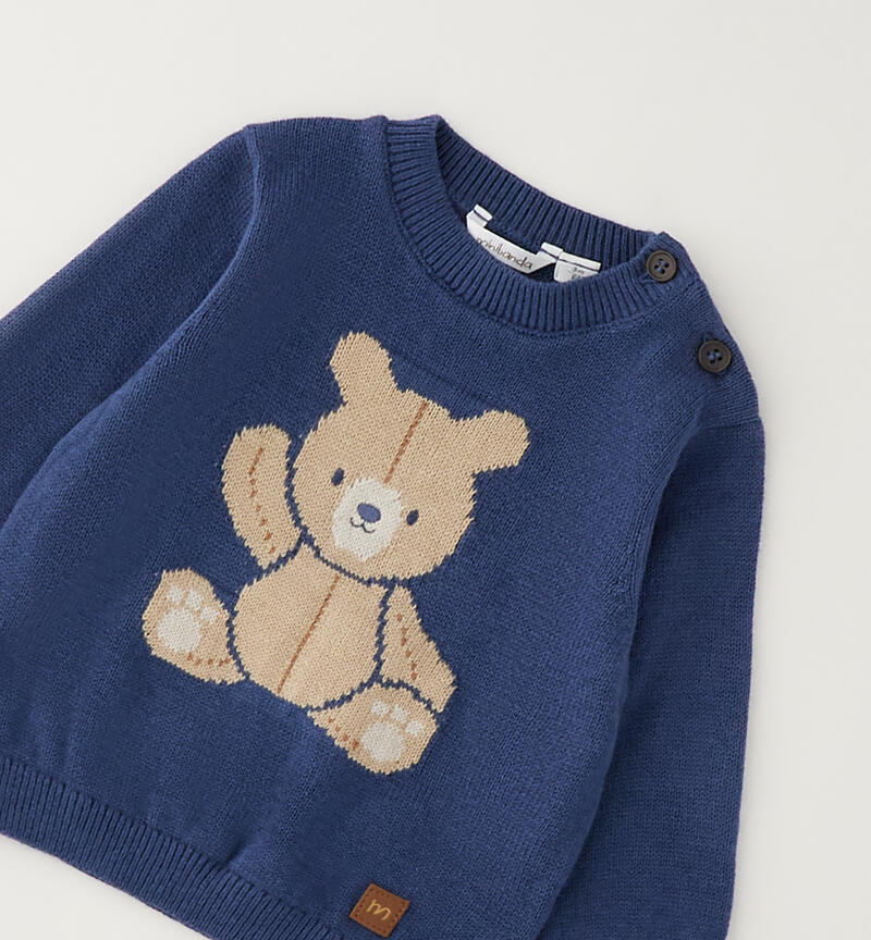 Sweater with newborn AVION/GRIGIO-3928