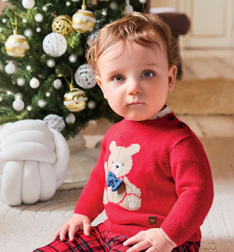 Sweater with newborn ROSSO-2253