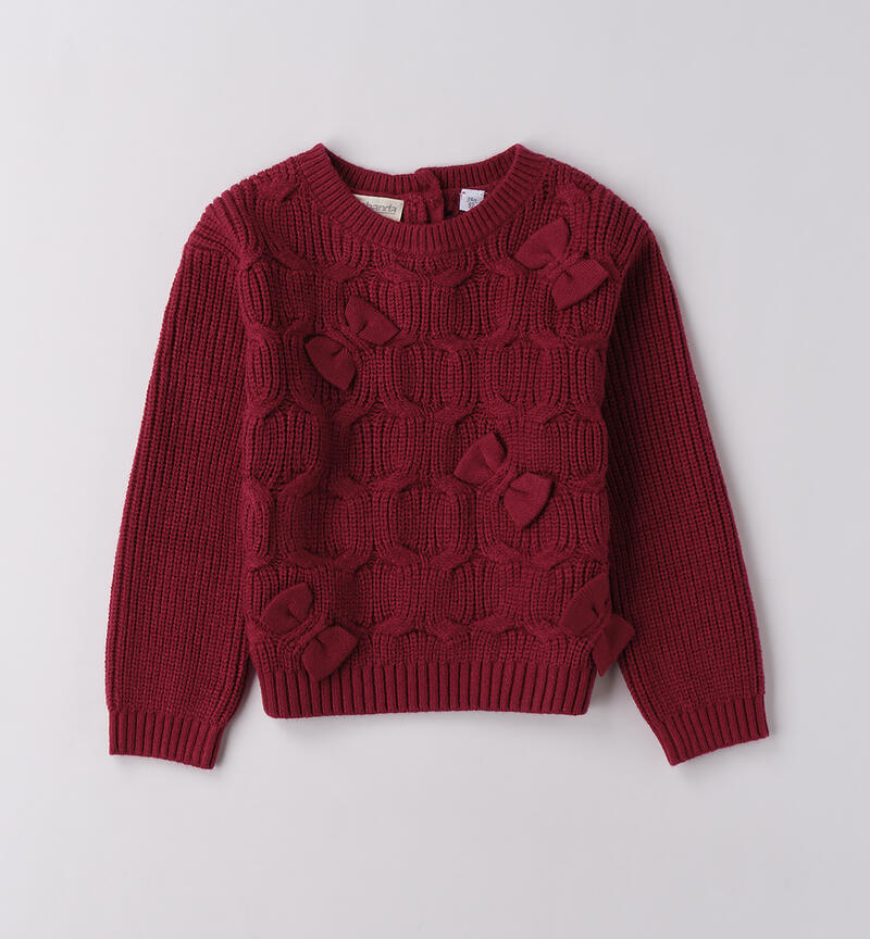 Maglione da bambina  SANGRIA SCURO-2655